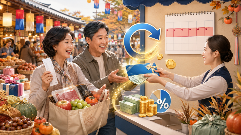 2026 추석 온누리상품권 환급 2만원 받는 법｜9월 16~20일 전통시장 30% 환급
