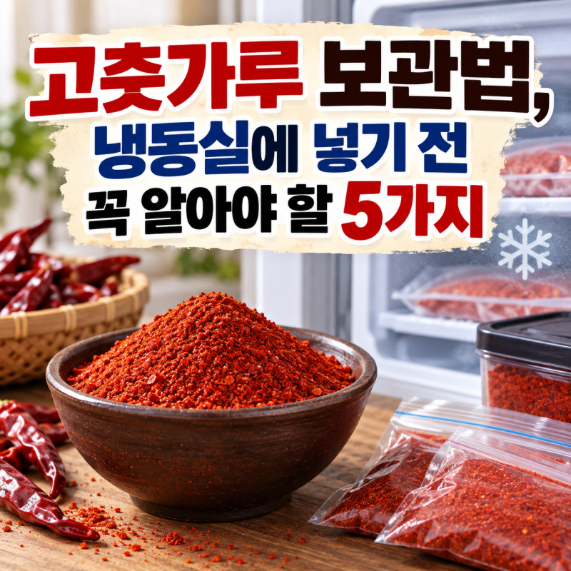 고춧가루 보관법, 냉동실에 넣기 전 꼭 알아야 할 5가지