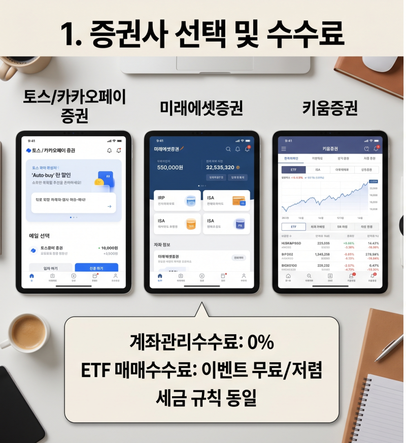왕초보의 연금저축계좌 2탄 — 어디서 만들고, 뭘 살까 (수수료·세금까지 알아봄)