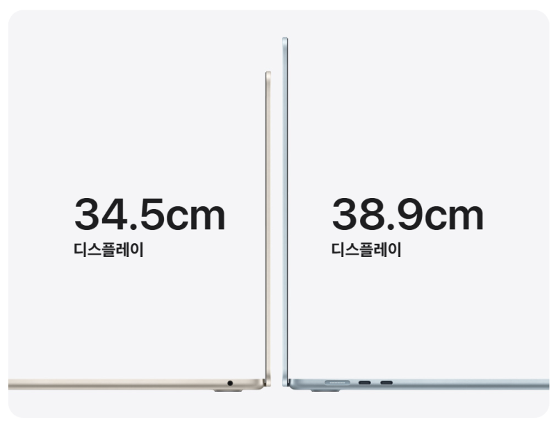 맥북에어 M5 13인치 vs 15인치, 뭐 사야 할까? 휴대성·가격·성능 차이 한 번에 정리