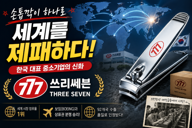 손톱깎이 하나로 세계를 제패한 한국 기업 ‘쓰리쎄븐 777’ 이야기 보잉과 상표권 싸움까지
