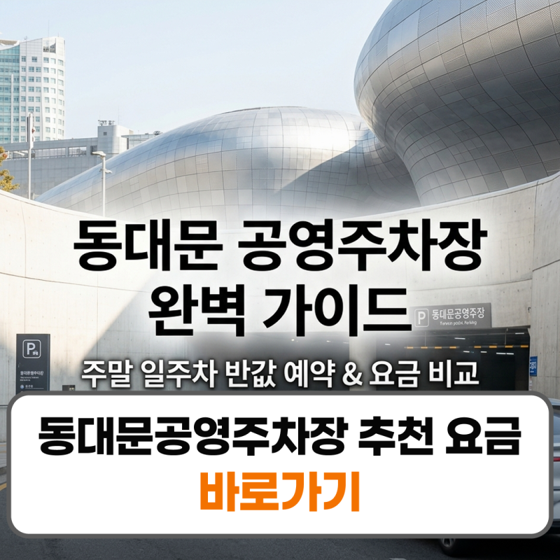 동대문공영주차장 추천 요금 공영주차 주말 일주차 예약
