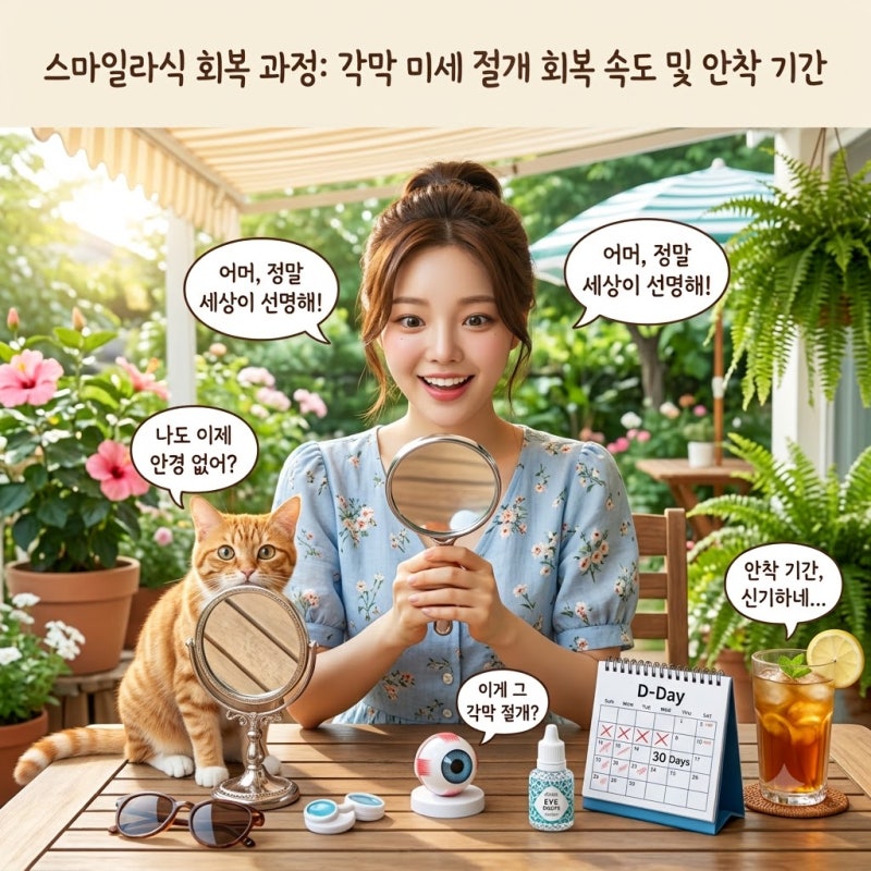 각막 절개창 아무는 속도와 안착 기간을 알아보는 스마일라식 회복 과정