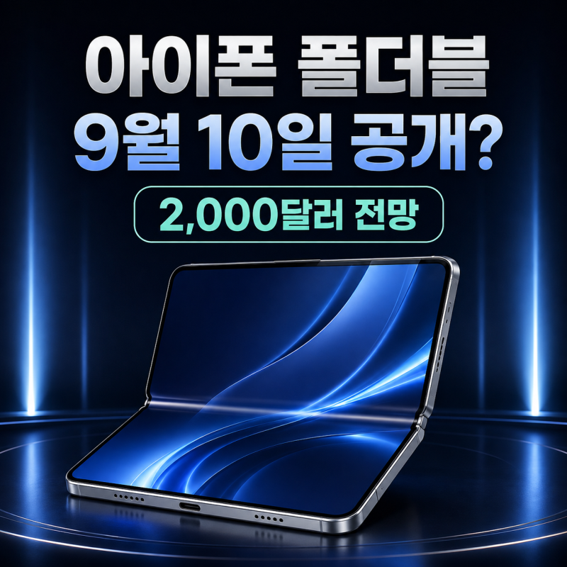 아이폰 폴더블 9월 10일 공개, 예상 스펙과 2,000달러 출고가 전망
