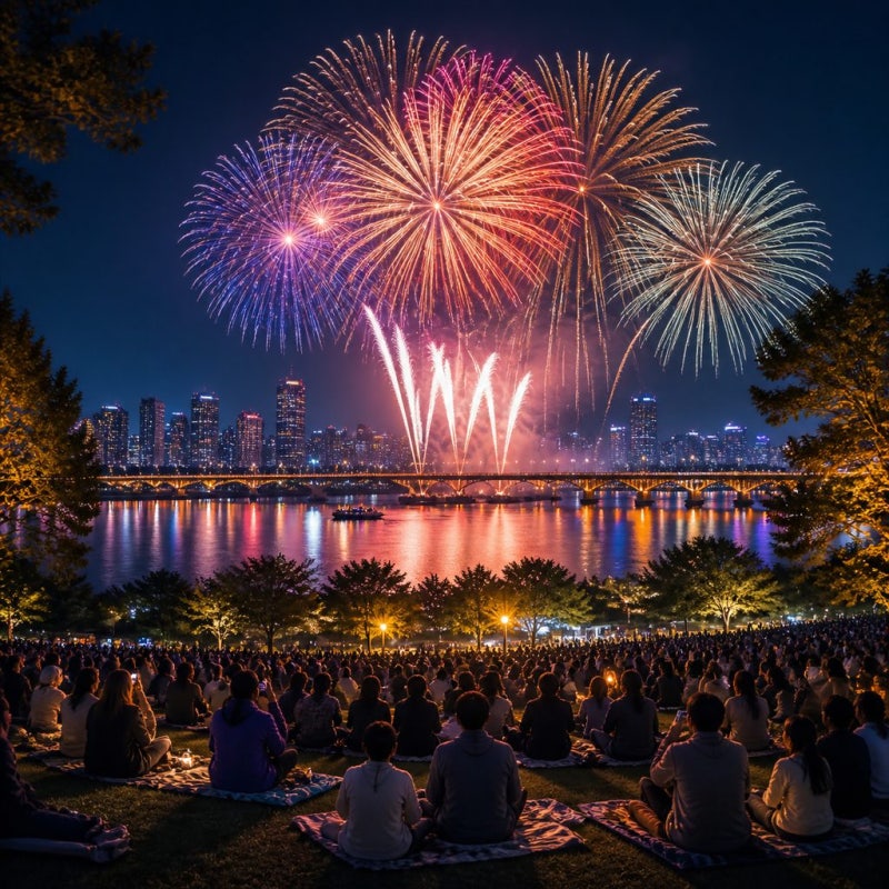 [용산 주민의 솔직 후기] 서울 세계불꽃축제, 이촌 한강공원 vs 서부이촌동 명당 비교! (+인파 ....