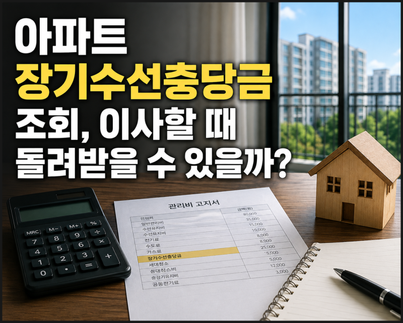 아파트 장기수선충당금 조회, 이사할 때 돌려받을 수 있을까?