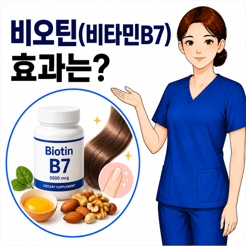 비오틴 효과, 비타민 B7 비오틴 영양제 부작용 있을까?