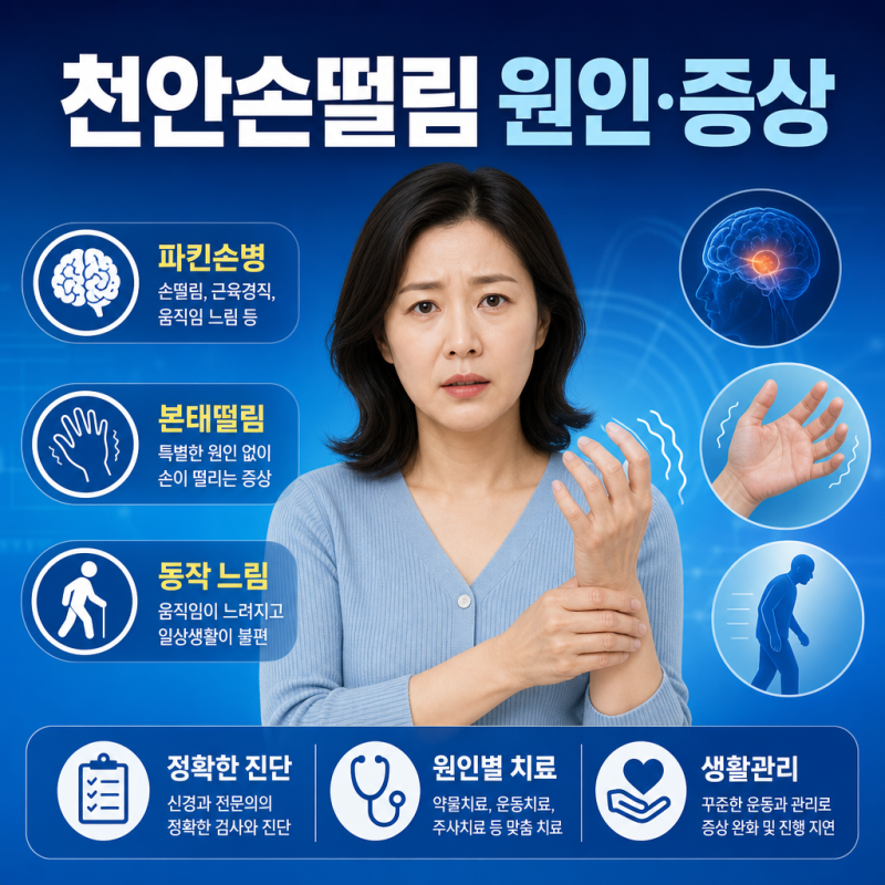 천안 손떨림 - 손이 떨리면 파킨슨병일까요?