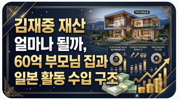 김재중 재산 얼마나 될까, 60억 부모님 집과 일본 활동 수입 구조