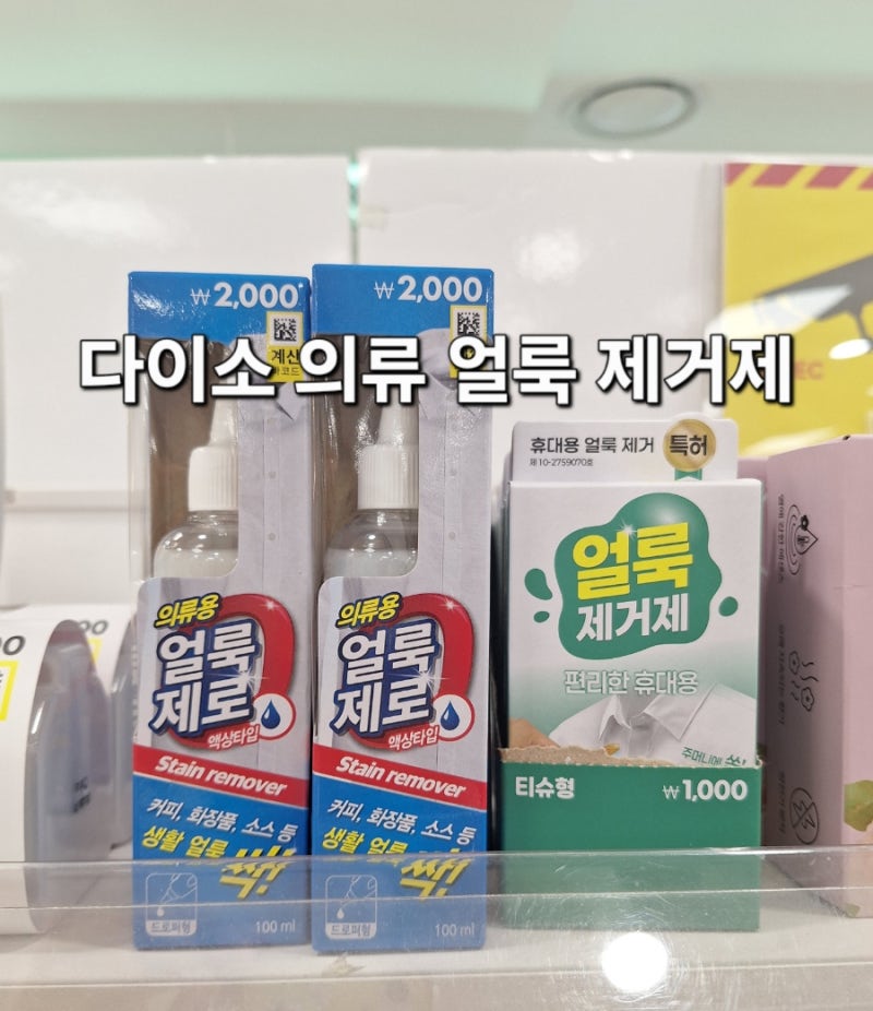 다이소 의류 얼룩 제거제 휴대용 부터 바르는 테크 까지