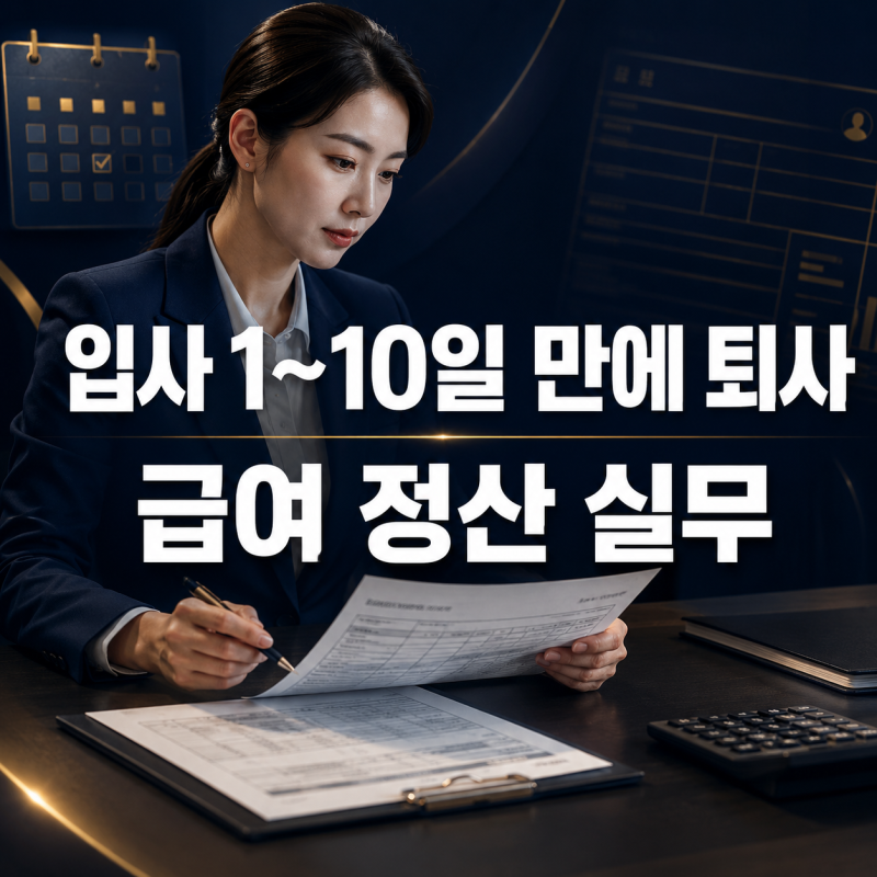 입사 후 1~10일 만에 퇴사했다면?급여 처리 방법 총정리