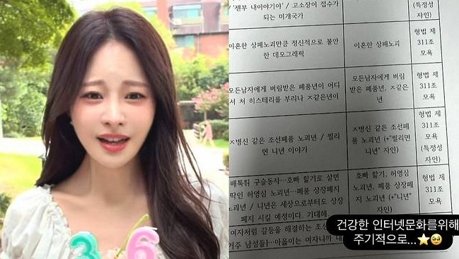 아옳이, 한의사 김형배와 공개 열애 뒤 전남편·외모 조롱에 "주기적 법적 대응" 예고