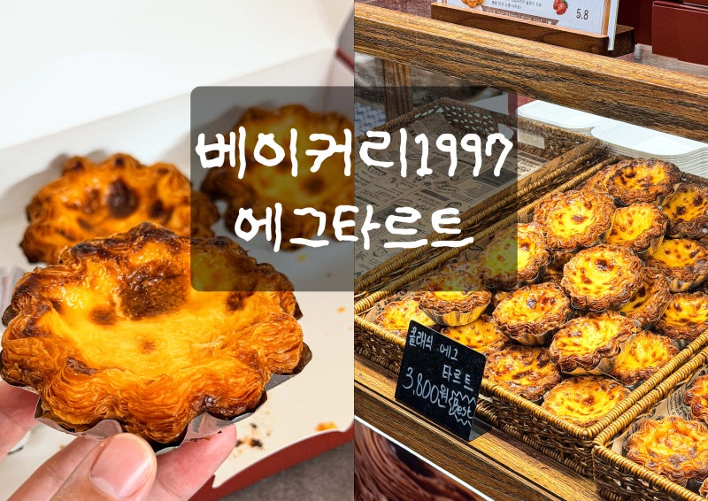 신세계백화점 하남스타필드 팝업 : 베이커리1997 에그타르트 클래식 간식 선물 내돈내산 후기