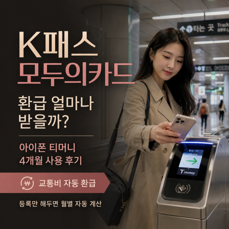 K패스 모두의카드 환급 얼마나 받을까? 아이폰 티머니 등록부터 혜택까지 정리