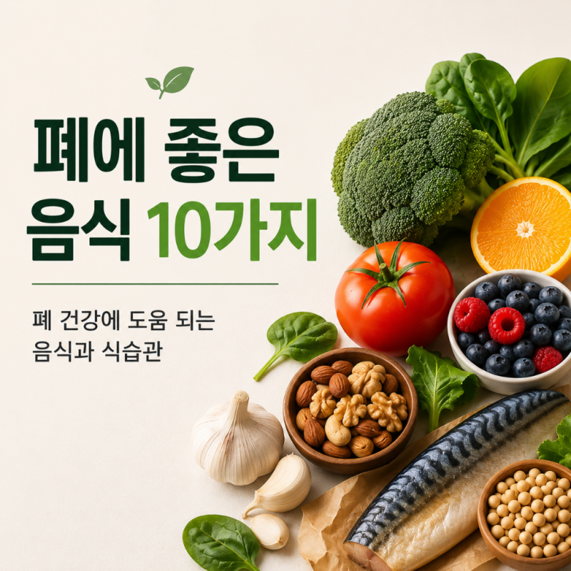 폐에 좋은 음식 10가지｜폐 건강에 도움 되는 음식과 식습관