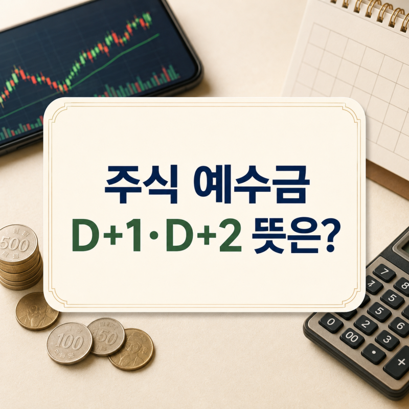주식 예수금 D+1·D+2 뜻, 매도한 돈은 언제 출금할 수 있을까?
