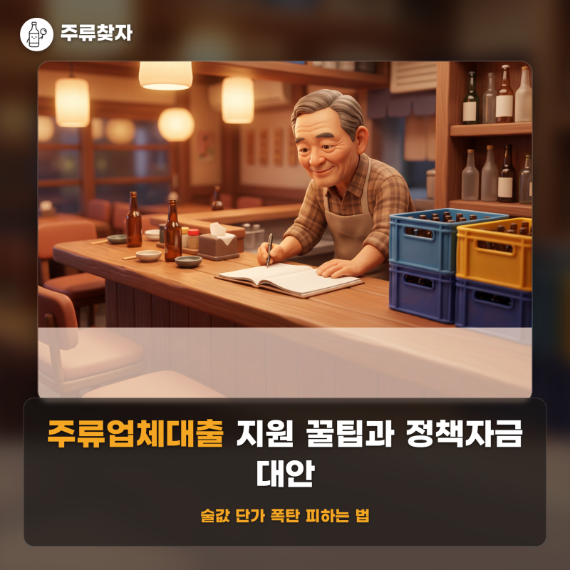 주류업체대출 도매상 지원 꿀팁과 정책자금 대안까지