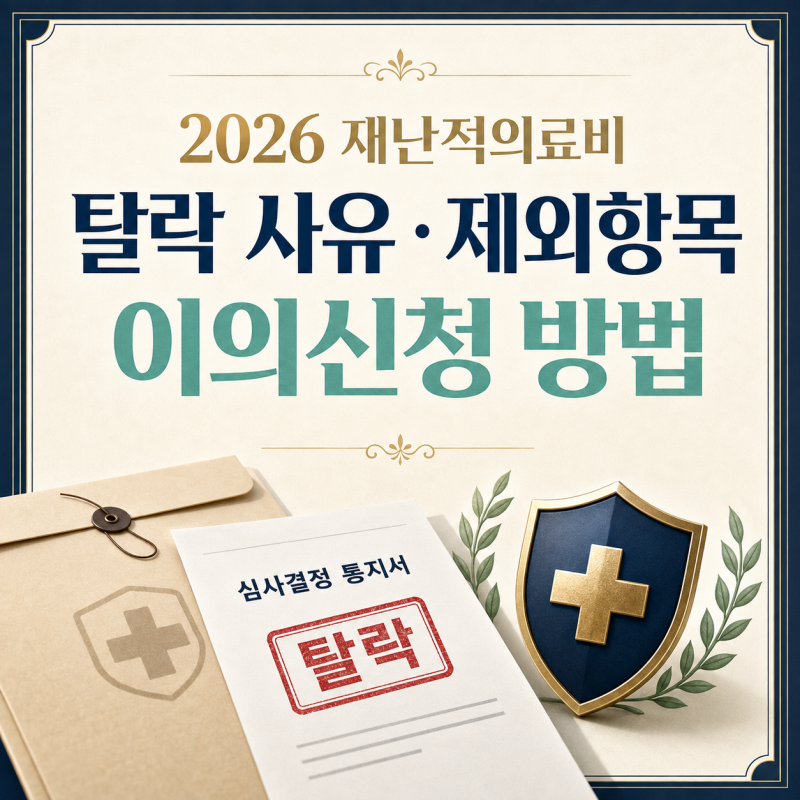 2026 재난적의료비 탈락 사유｜제외항목·이의신청·재신청 방법