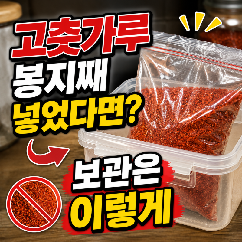 “봉지째 냉장고에 넣었는데…” 고춧가루 냉장보관법 여기서 갈립니다