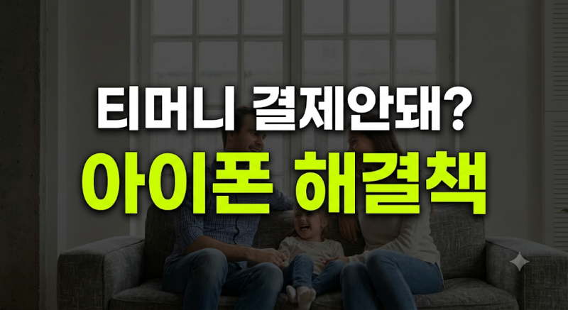 지갑에 1만원 있는데 왜 결제 안 될까? 아이폰 티머니 편의점 먹통 탈출법