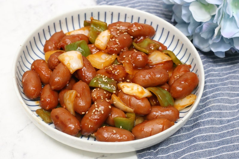 소세지야채볶음 레시피 간단 도시락반찬 메뉴