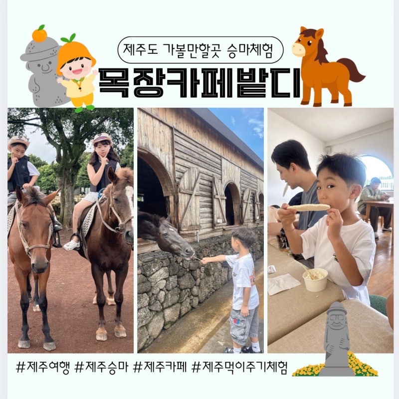 제주 승마 체험 목장카페 밭디 동쪽 여행지