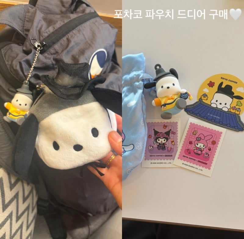 이디야 산리오 포차코 파우치 후기｜첫 매장 미입고, 다른 매장에서 구매 성공