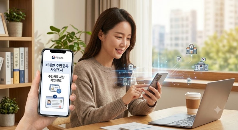 비대면 주민등록 사실조사 직접 해본 후기와 위치 오류 해결 방법