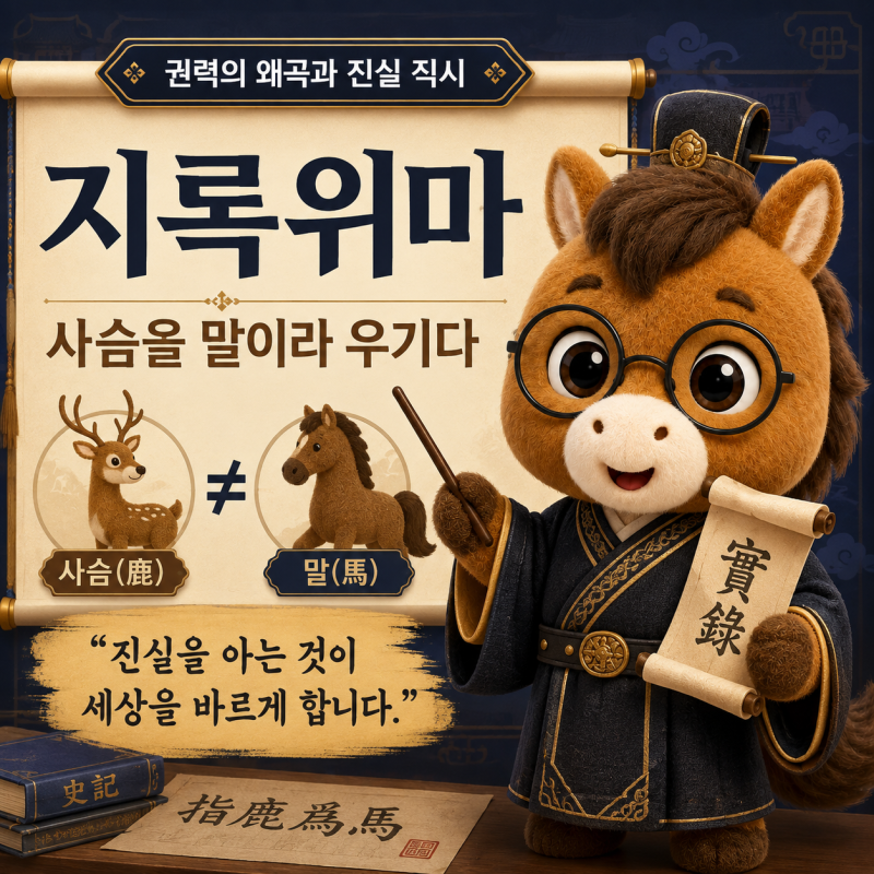 지록위마 뜻과 유래: 사슴을 말이라 우기는 권력의 왜곡과 사자성어·영어로 완벽 정리