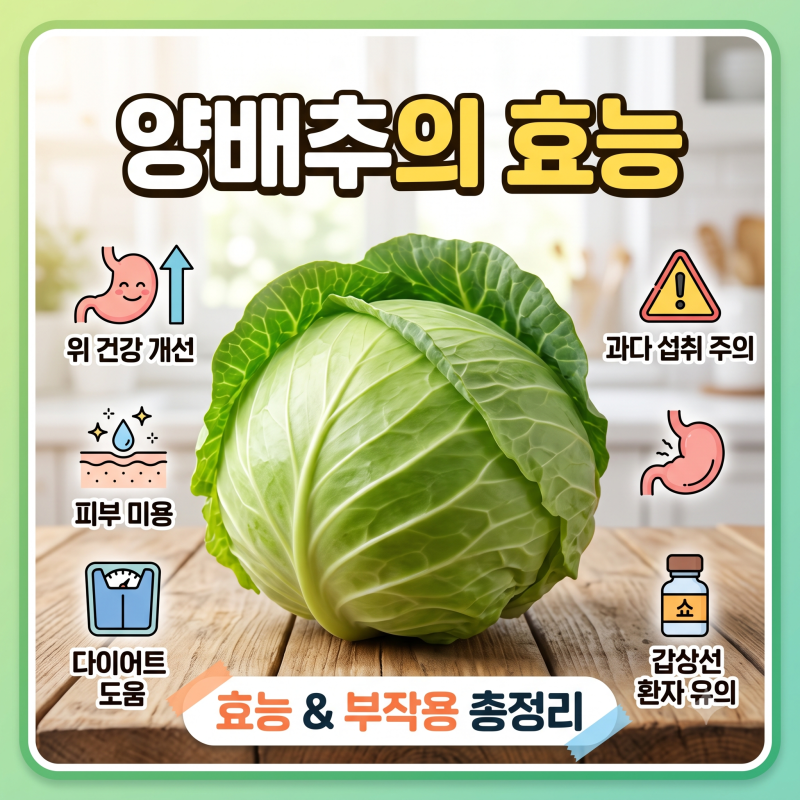 [위 건강 지킴이] 양배추 효능 5가지와 부작용, 올바른 섭취법 총정리