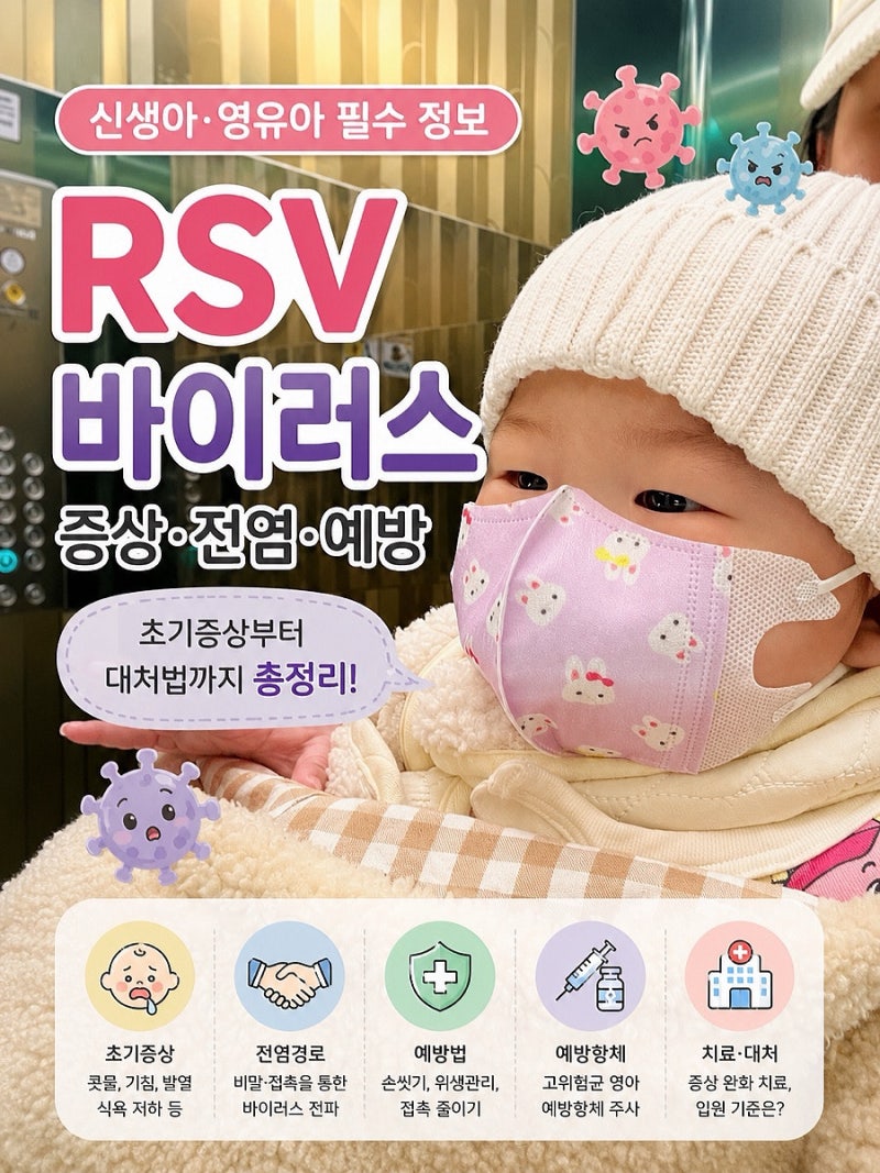 신생아 RSV 바이러스 증상 초기증상 전염과 예방 방법