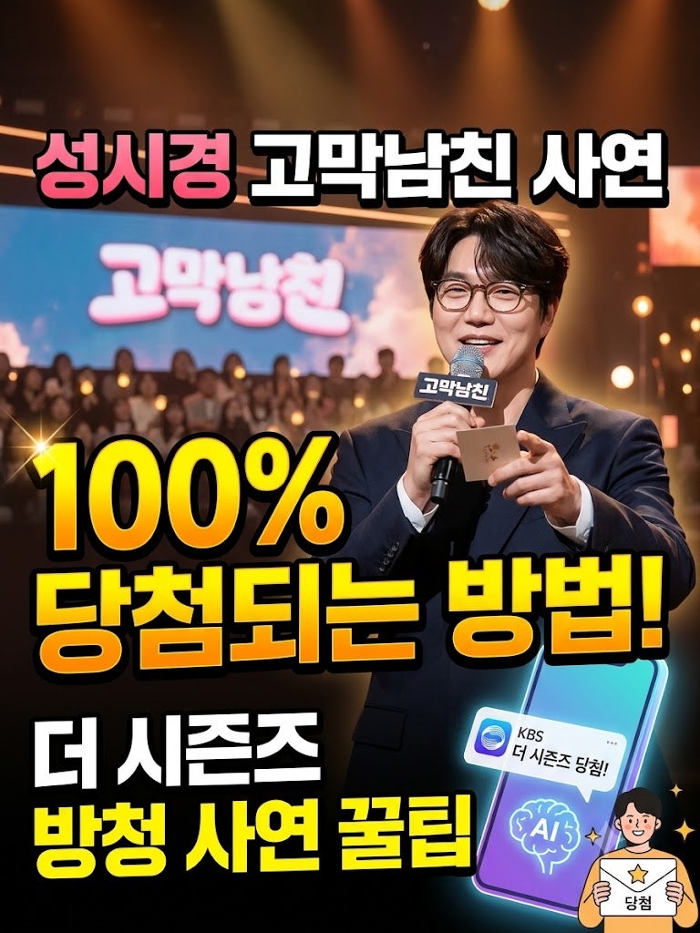 [더 시즌즈] 성시경의 고막남친 방청 당첨 후기! AI 활용 사연 작성 꿀팁까지 총정리