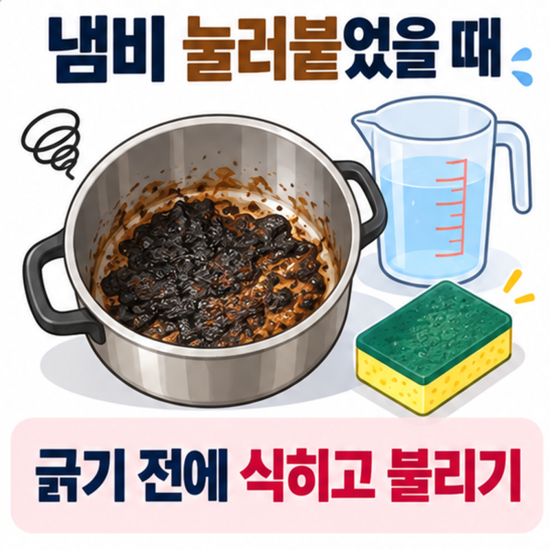 냄비 눌러붙었을 때, 재질별로 안전하게 닦는 방법