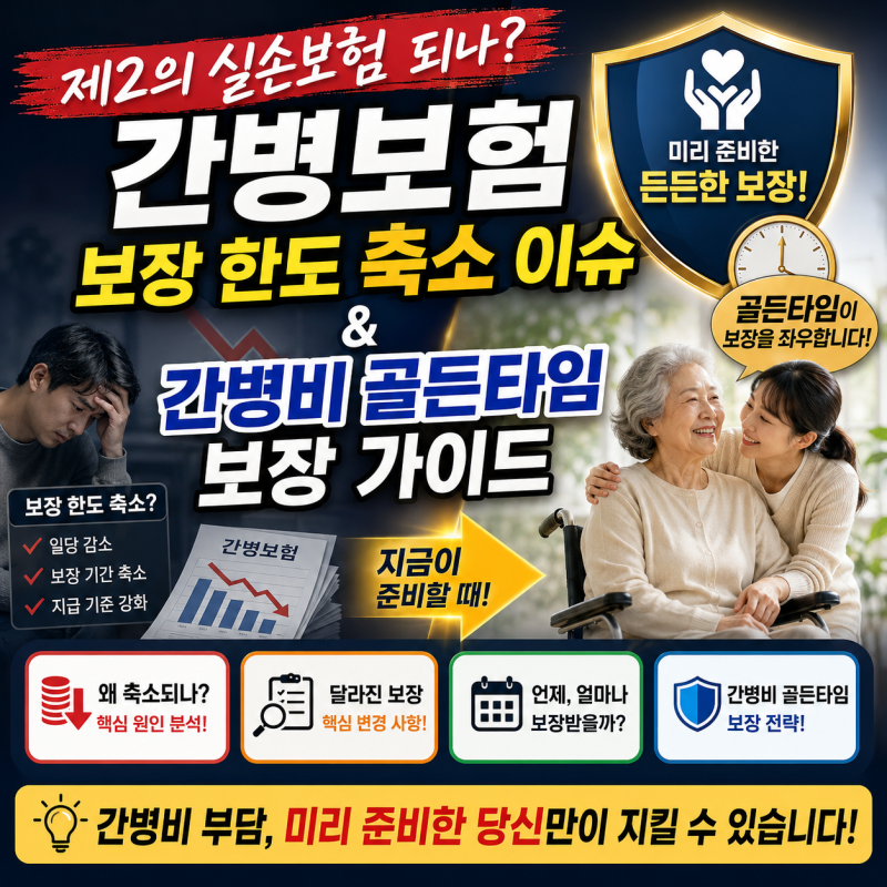 "실손보험 악순환 반복될라"... 보험사들 간병보험 보장 축소 시작! 지금 꼭 챙겨야 할 이유