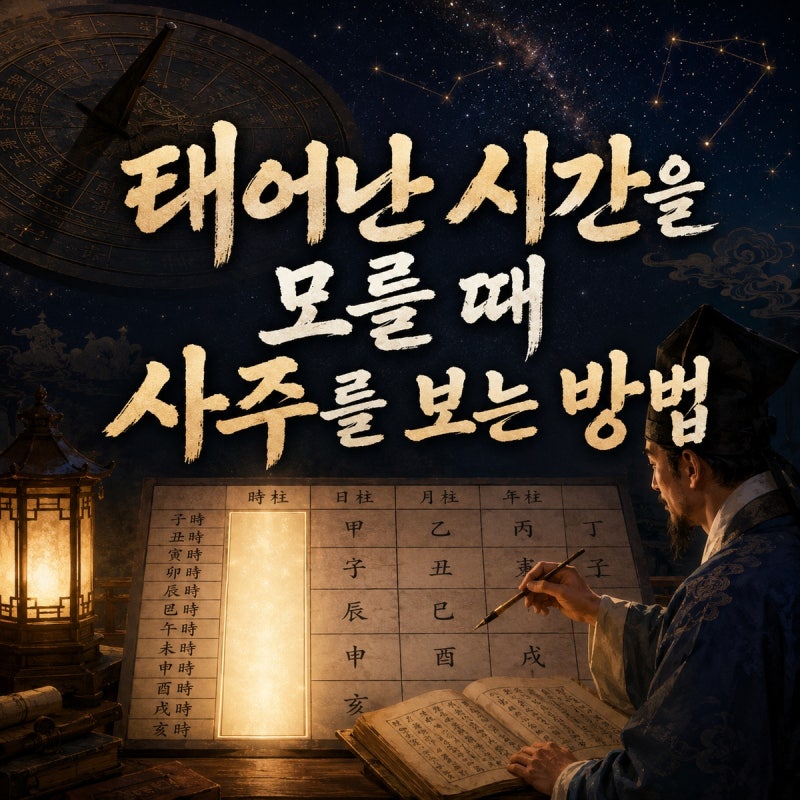 ⏰ 태어난 시간을 모를 때 사주를 보는 방법