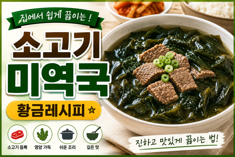 소고기 미역국 황금레시피, 진하고 맛있게 끓이는 법