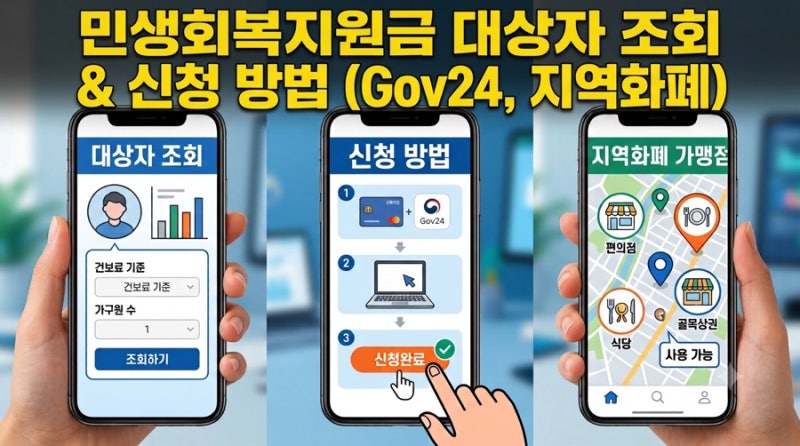 민생회복지원금 대상자 조회 및 신청 방법 총정리: 건보료 기준부터 1인 가구 조건까지