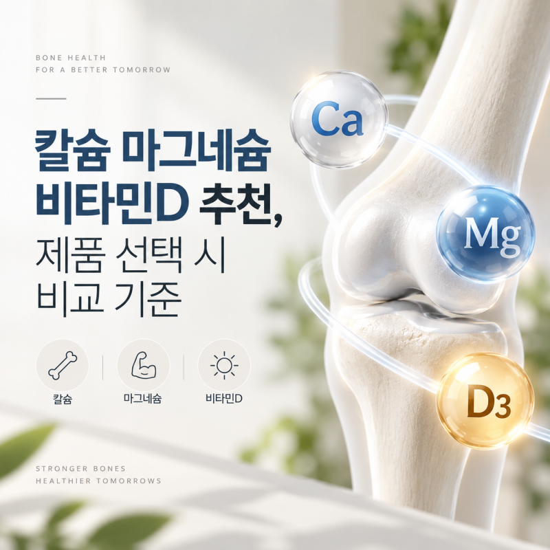 칼슘 마그네슘 비타민D 추천, 제품 선택 시 비교 기준