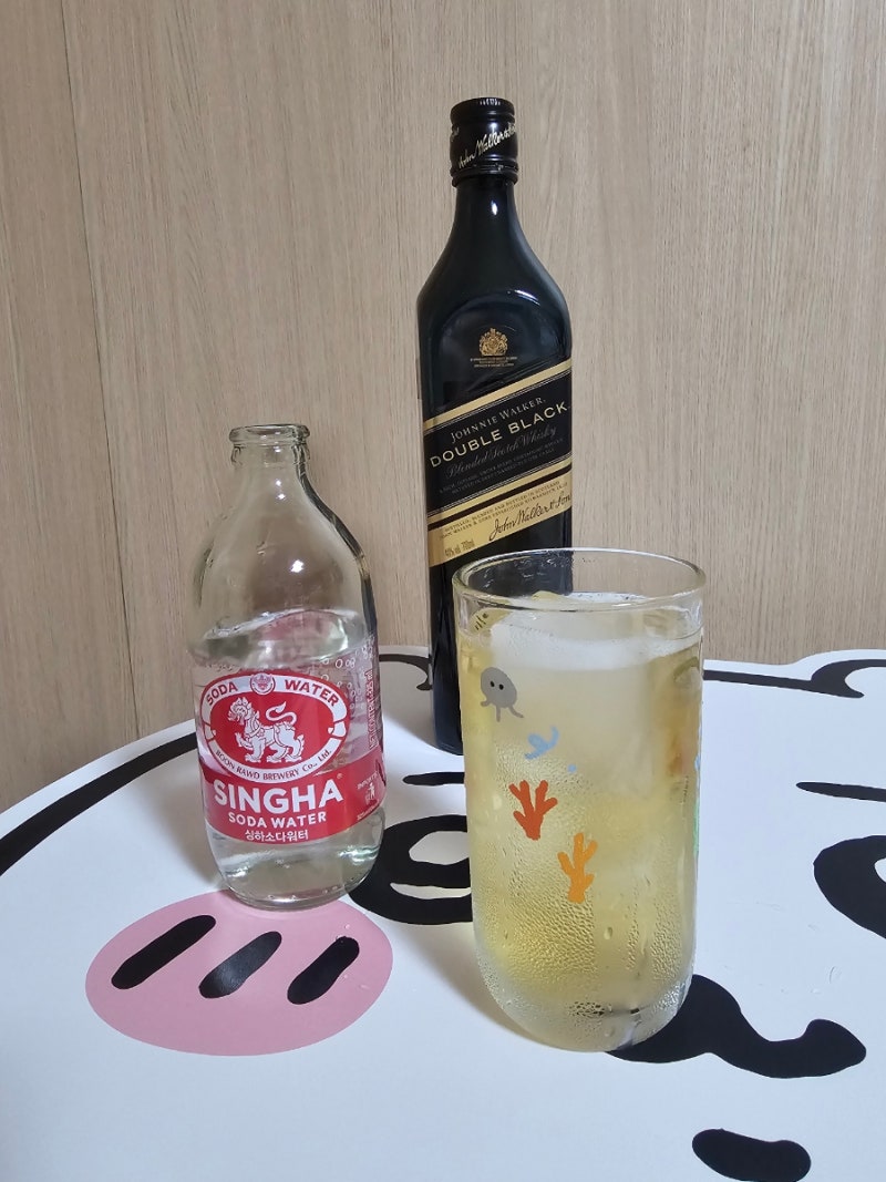 [위스키] 조니워커 더블블랙 하이볼을 맛있게 마시는 죠스키 방법?