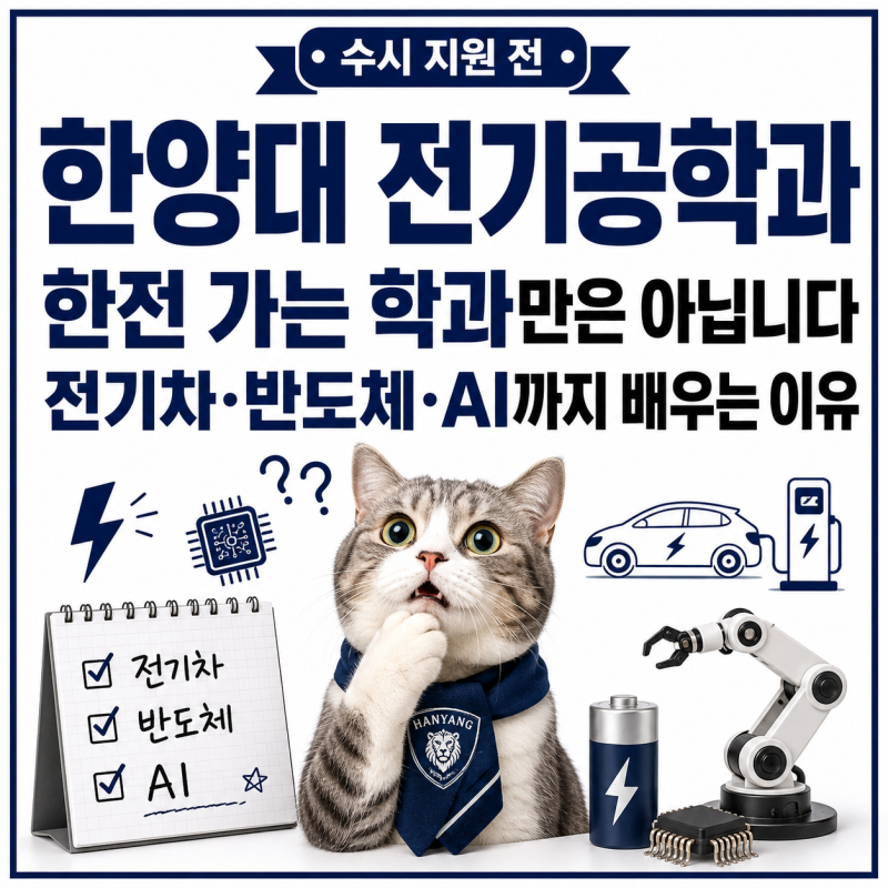 한양대 전기공학과, 한전 가는 학과만은 아닙니다｜전기차·반도체·AI까지 배우는 이유
