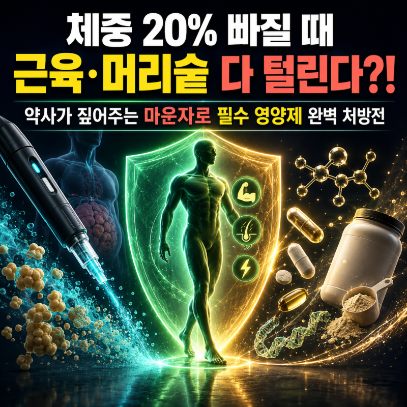 "살 빠지다 머리카락까지 다 빠집니다" 마운자로 부작용 막는 필수 영양제 4가지