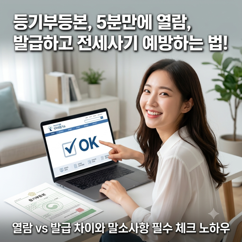 부동산 등기부등본 열람, 발급 방법｜열람, 발급 차이부터 말소사항 포함이 중요한 이유까지....