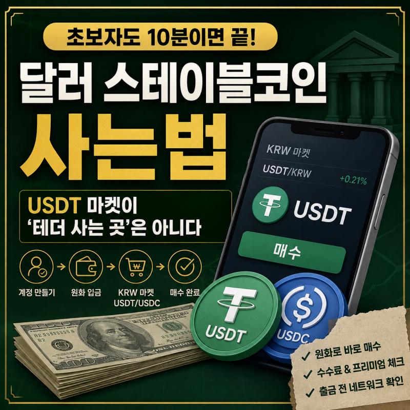 달러 스테이블코인 사는법｜USDT 마켓이 ‘테더 사는 곳’은 아니다