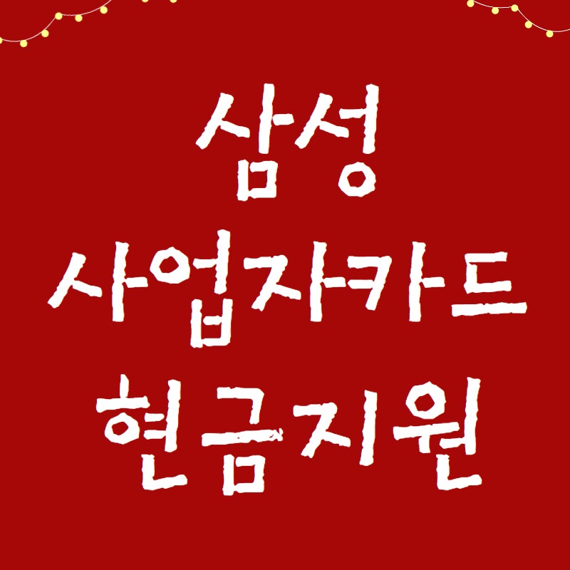 삼성 BIZ iD BENEFIT 혜택 정리 개인사업자카드