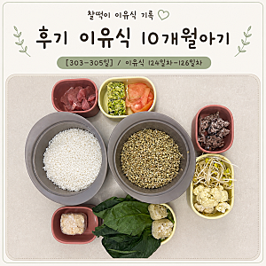 후기 이유식 식단, 새로운 식재료 돼지고기 이유식 시작