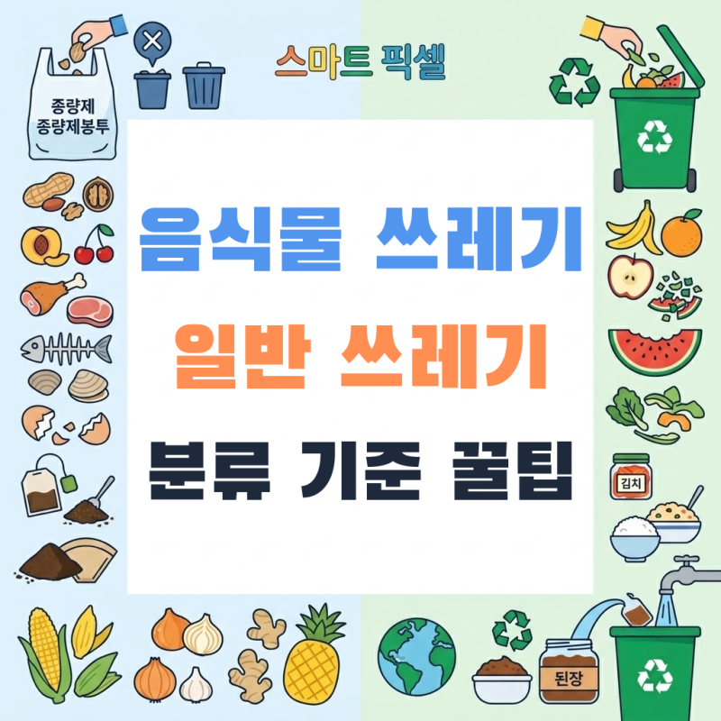 "헷갈리는 음식물 쓰레기" 일반 쓰레기 분류 기준 완벽 정리