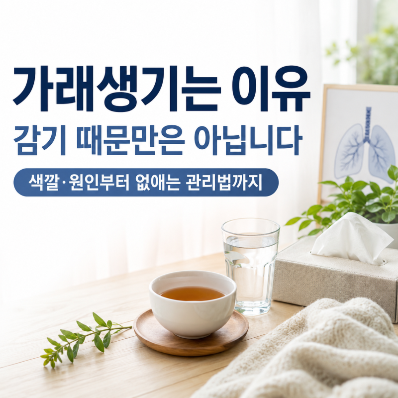 가래생기는 이유 목에 자꾸 끼는 원인과 가래 색깔별 확인할 점