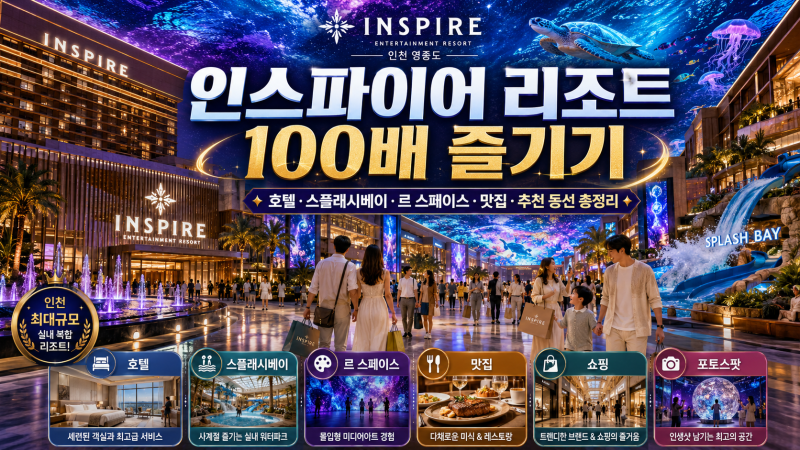 인스파이어 엔터테인먼트 리조트 100배 즐기기｜오로라 고래쇼·르 스페이스·맛집·주차·아....