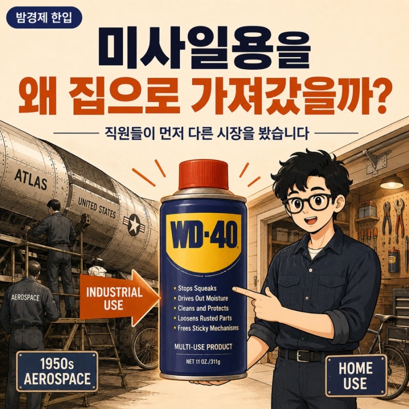 WD-40, 왜 미사일용 제품을 직원들이 집으로 가져갔을까요? 공장 밖에서 시장이 보였습니다 [....