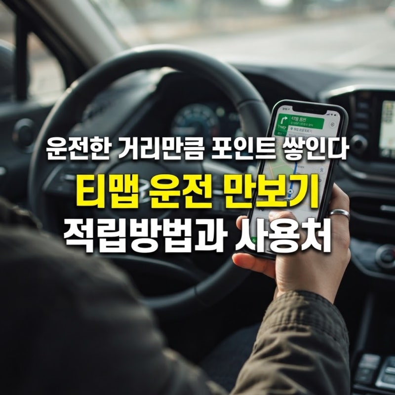 운전한 거리만큼 포인트 쌓인다, 티맵 운전 만보기 적립방법과 사용처